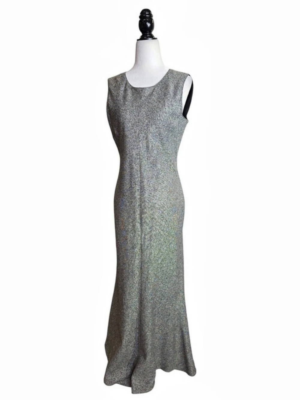 TUZZI Vintage-inspired Wool & Silk Blend Women's Maxi Dress Gray
